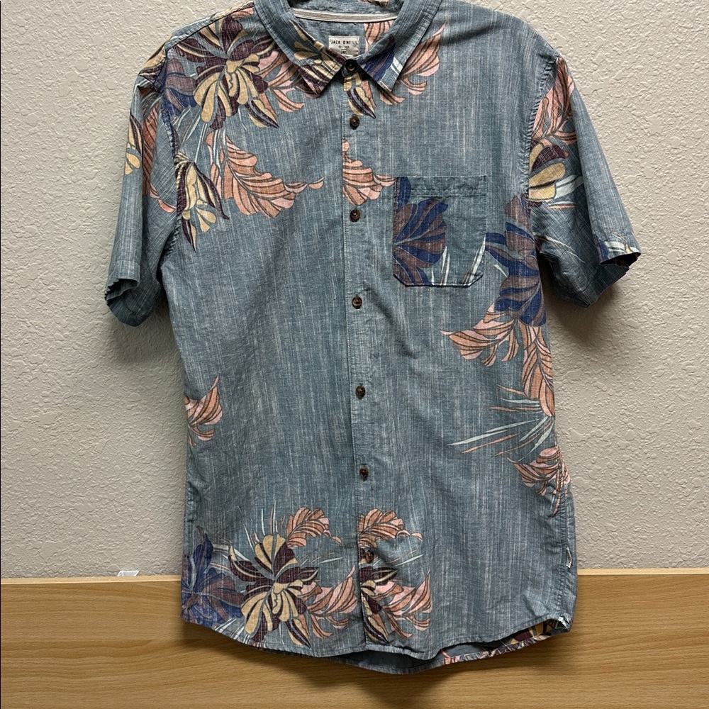 Jack O'Neill Blue Hawaiian Floral Shirt